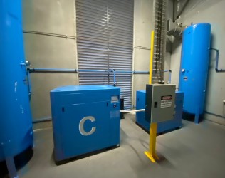 Olymtech compressor in Australian traliers factory