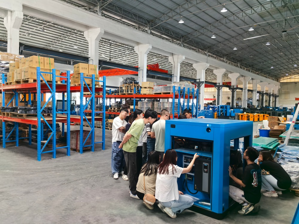 air compressor physical display of the workshop